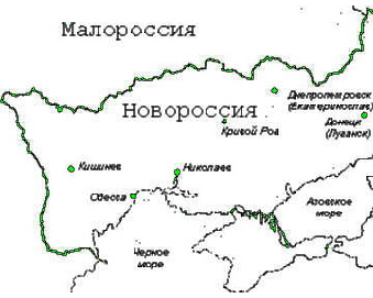 Карта малороссии с областями и городами на русском